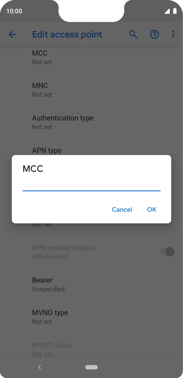 Key in 505 and press OK.
