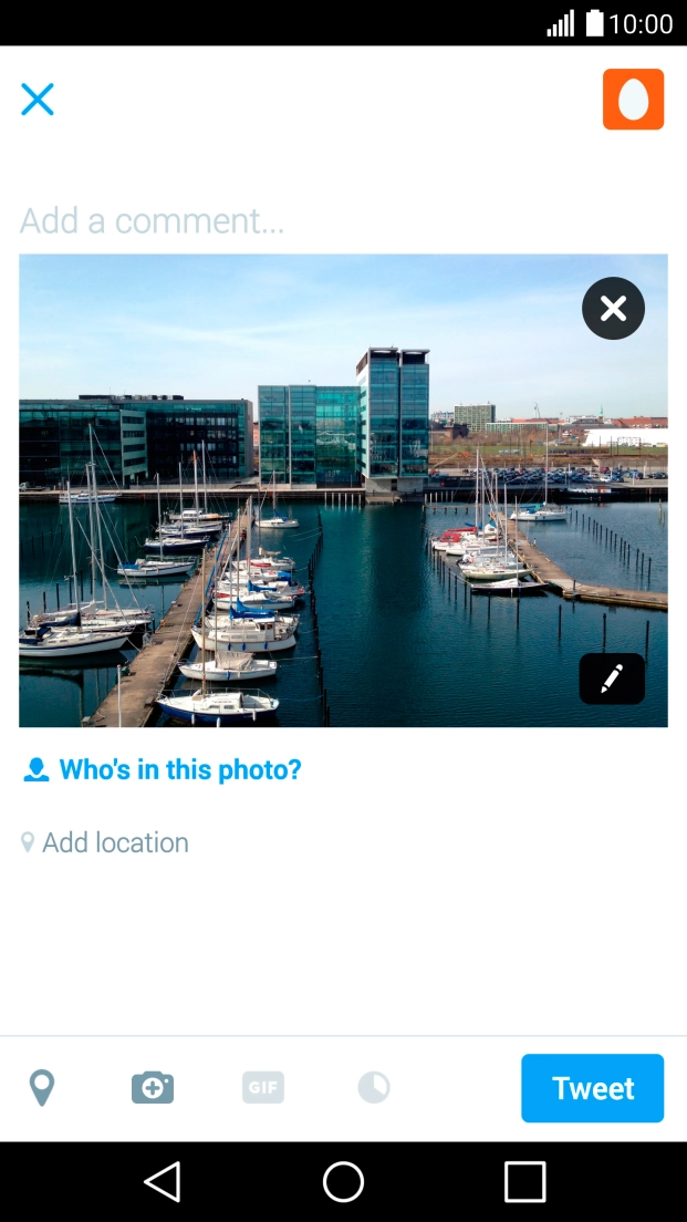 Press the text input field.