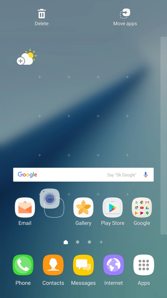 Drag the shortcut to Delete.