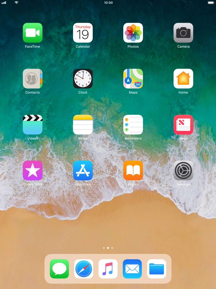 The Wi-Fi icon shows that your tablet is connected to a Wi-Fi network.