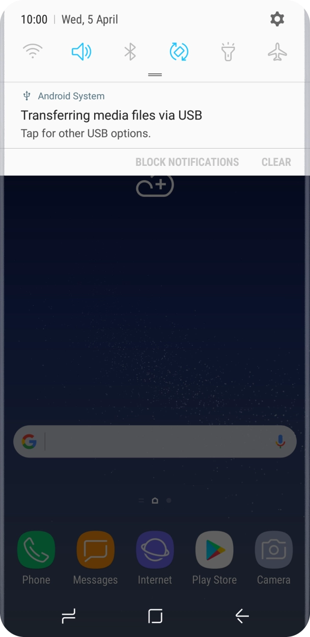 Press the connection icon.