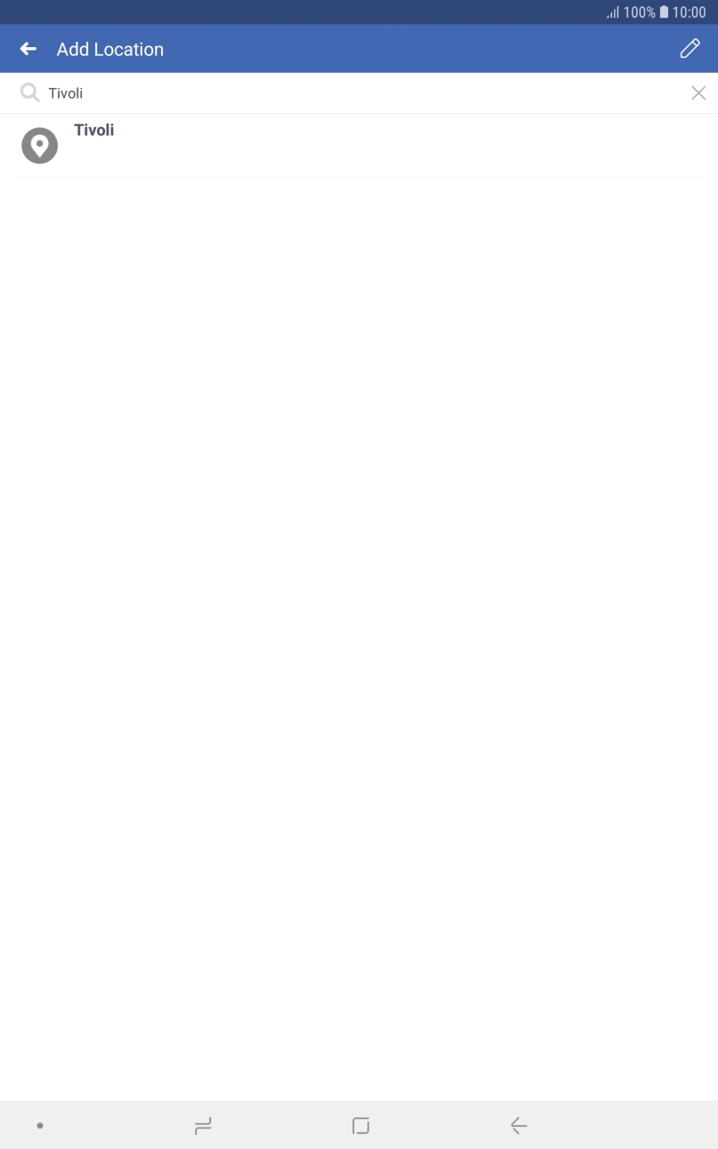 Press the required location.