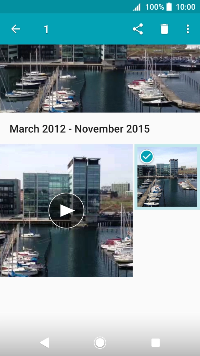 Press the menu icon.