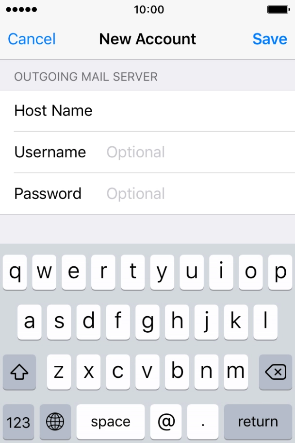 Press Username and key in the username for your Telstra email account.