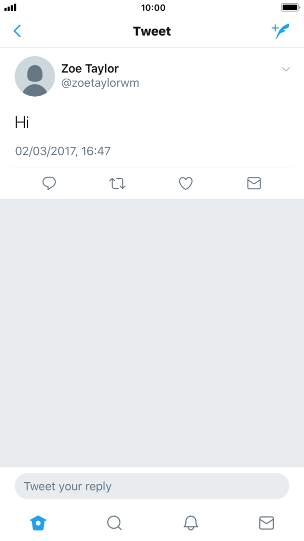 Press the text input field.