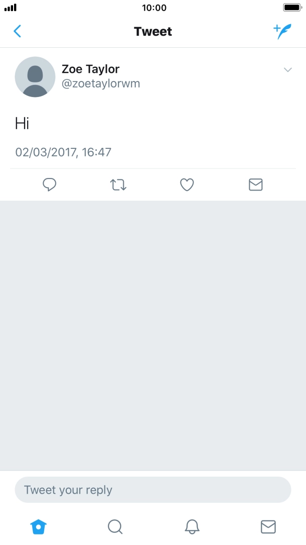 Press the text input field.