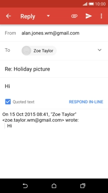 Write the required text and press the send icon.