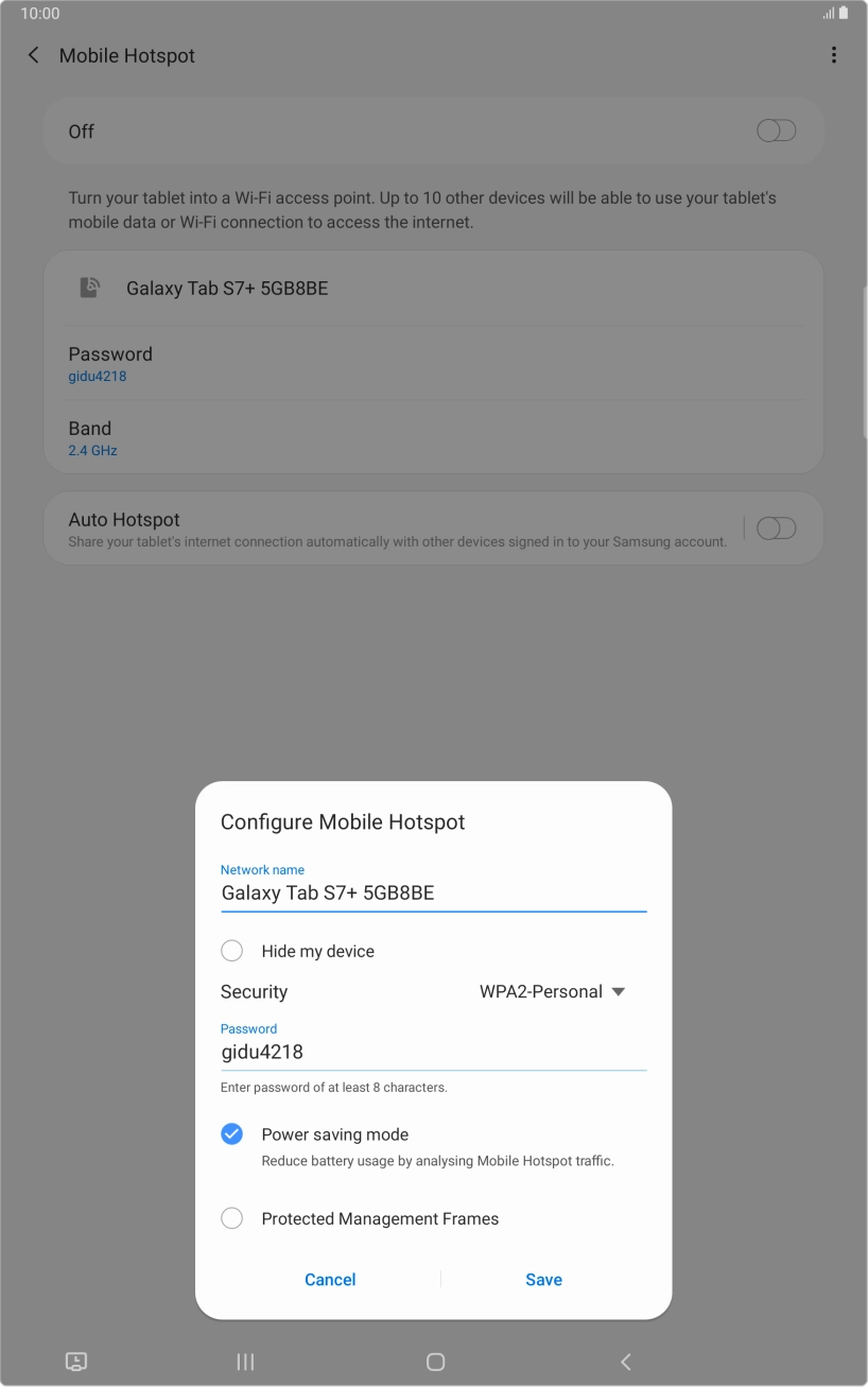 Press the field below 