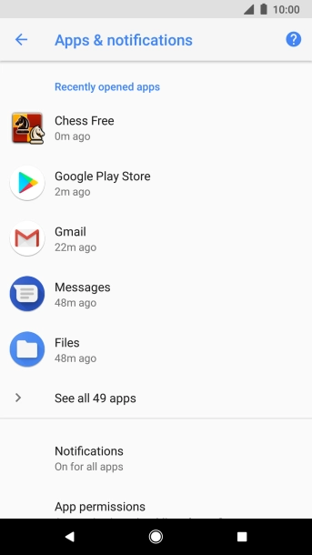 Press the required app. Press the required app.