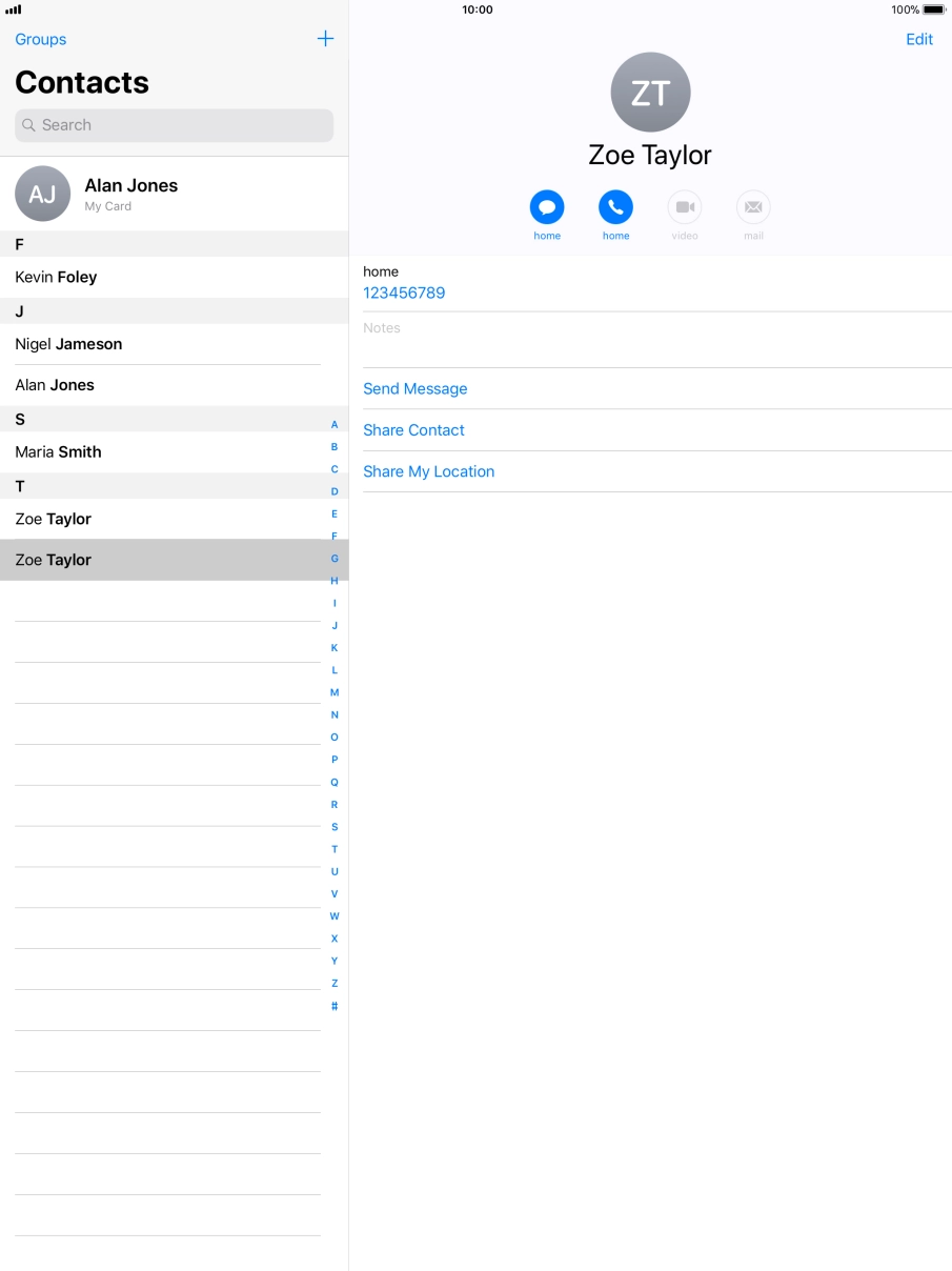 Press the Home key to return to the home screen.