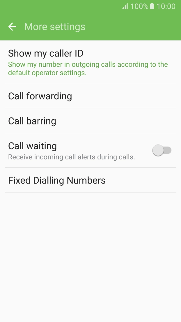 Press Call forwarding.