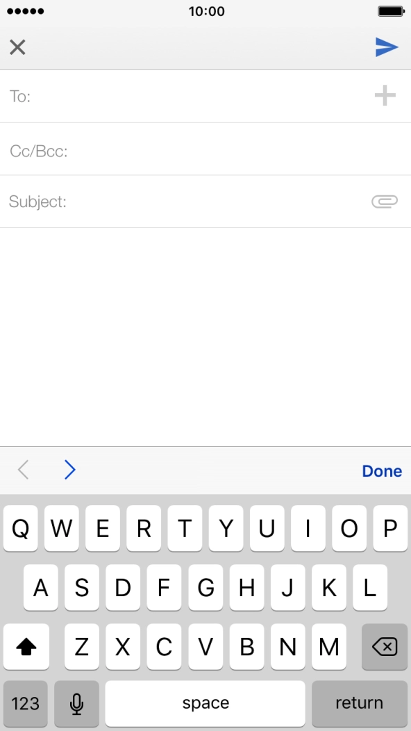 Press To and key in the first letters of the recipient's name.