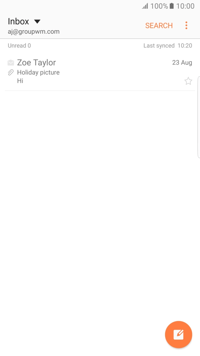 Press the menu icon.