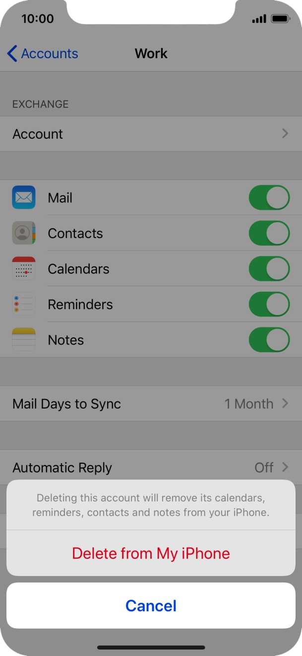 Press Delete from My iPhone.