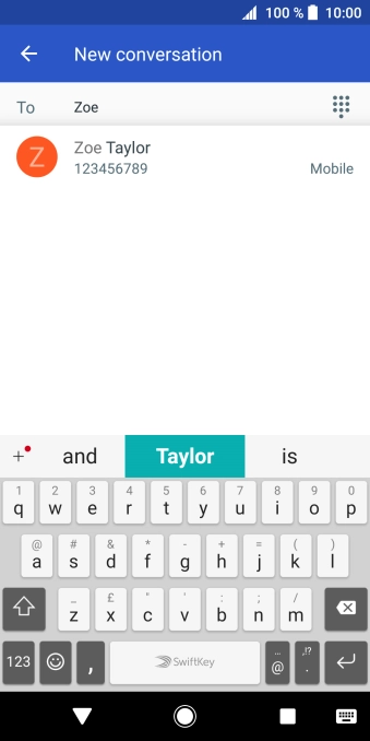 Press the required contact.