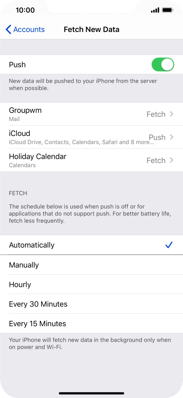 Press the indicator next to 