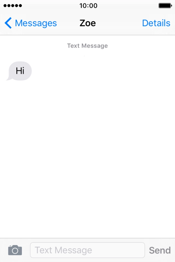 Press the text input field.
