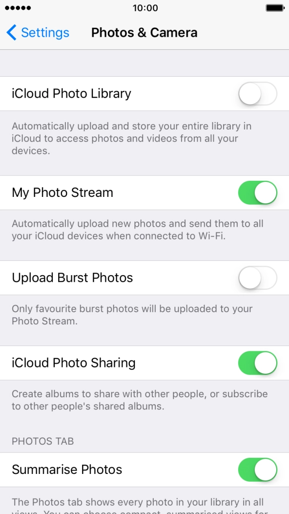 Press the indicator next to 