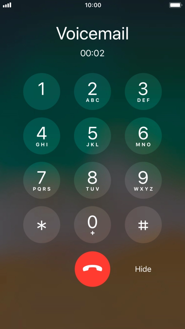 Press the end call icon to end the call.
