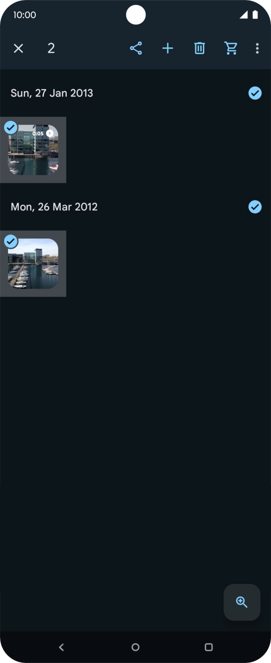 Press the share icon.