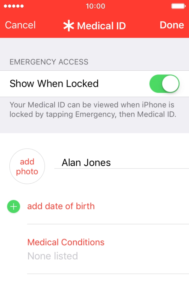 Press add photo and follow the instructions on the screen to add a picture.