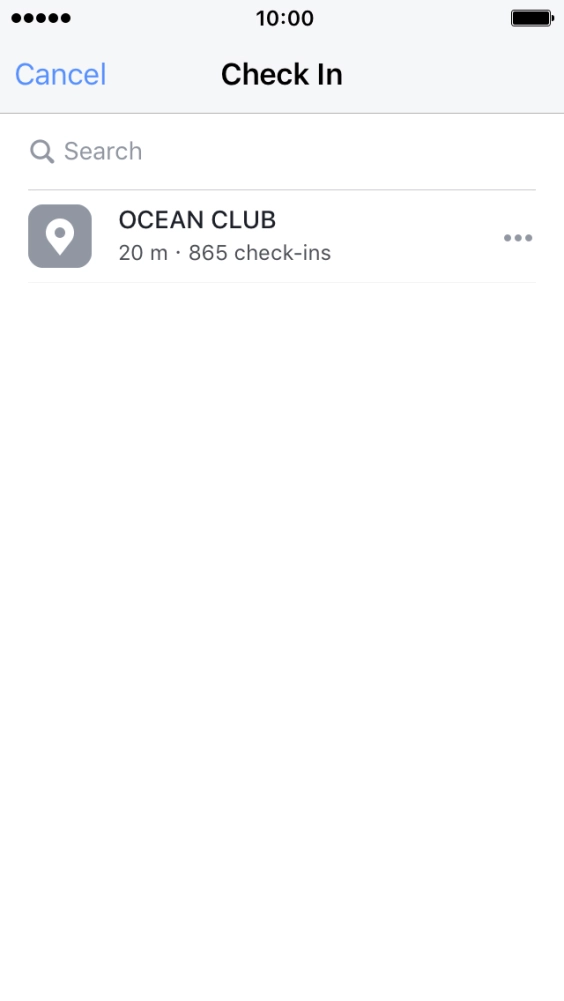 Press the search field. Press the search field.