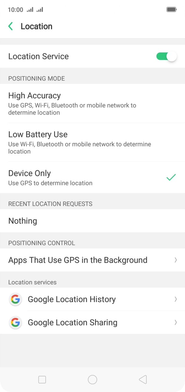 If you select High Accuracy, your phone can find your exact position using the GPS satellites, the mobile network and nearby Wi-Fi networks. Satellite-based GPS requires a clear view of the sky.
