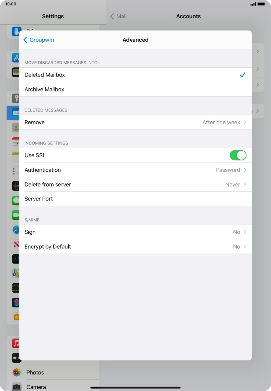 Press the indicator next to 