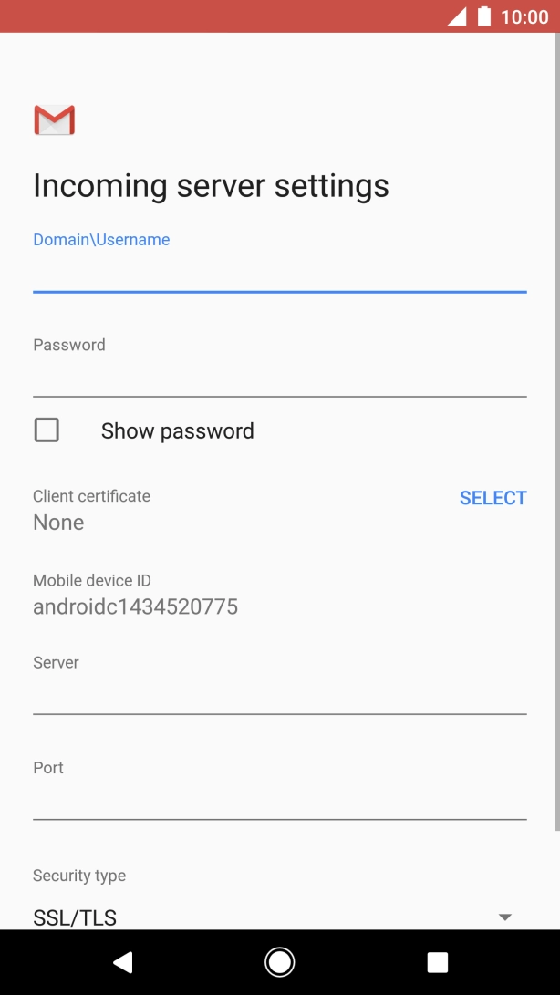 Press SELECT and follow the instructions on the screen to install the required certificate.