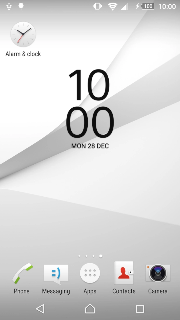 Press the Home key to return to the home screen.