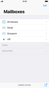 Press the required email account.