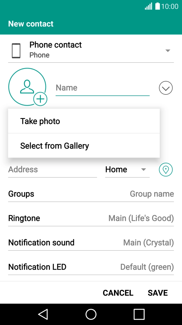 Press Select from Gallery.