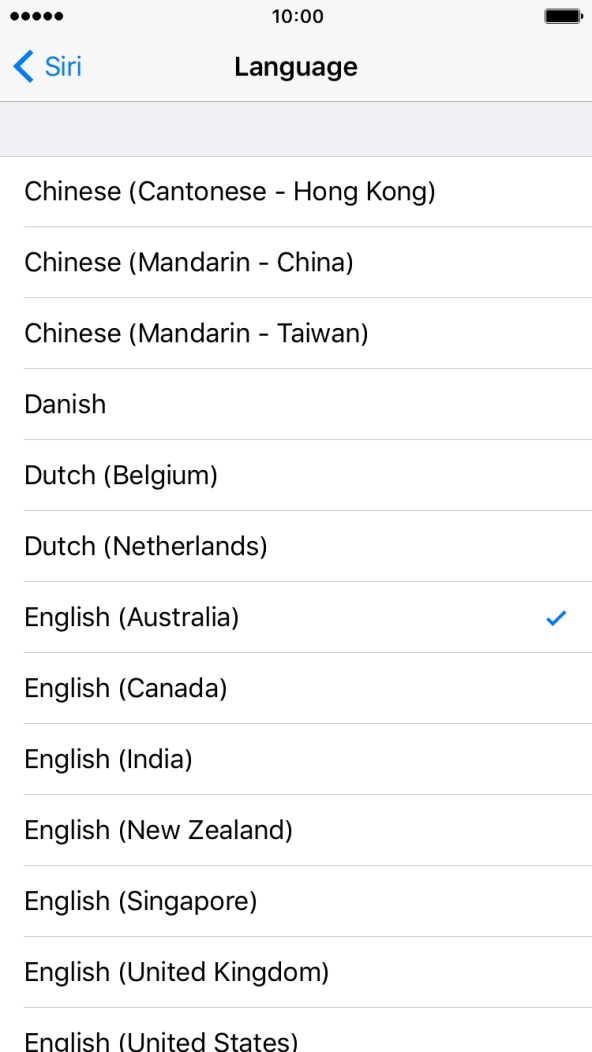 Press the required language.