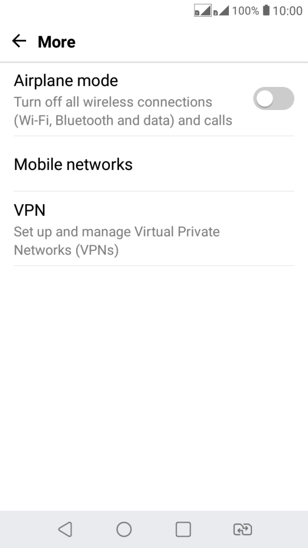 Press Mobile networks.