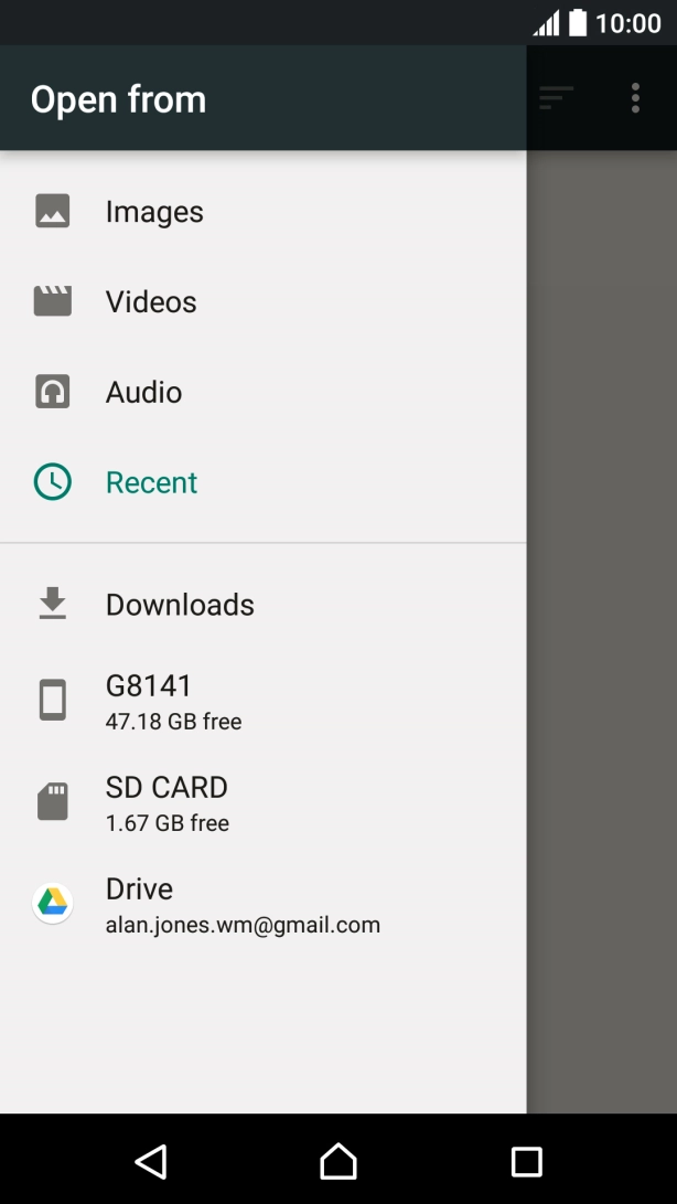 Press Images and go to the required folder.