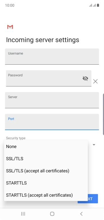 Press SSL/TLS to turn on the function. Press SSL/TLS to turn on the function.