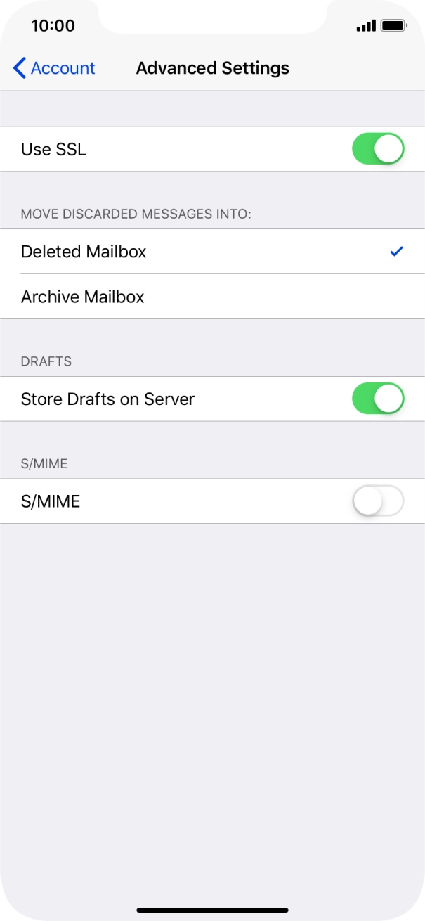 Press the indicator next to 