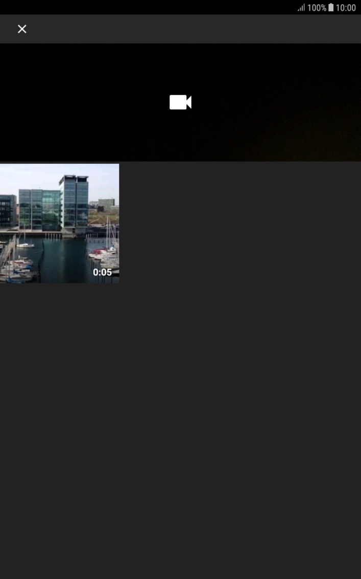 Go to the required folder and press the required video clip.