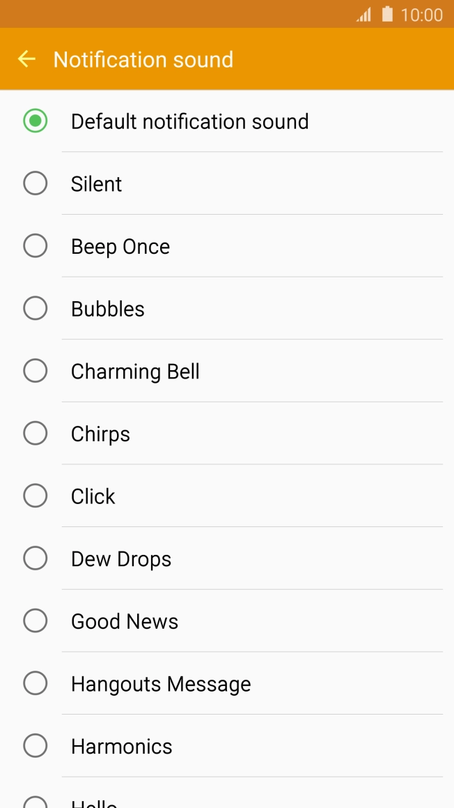 Press the different message tones to hear them.