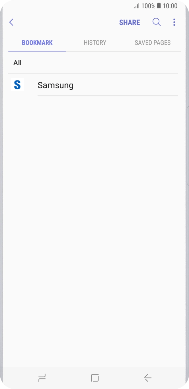Press the required bookmark.