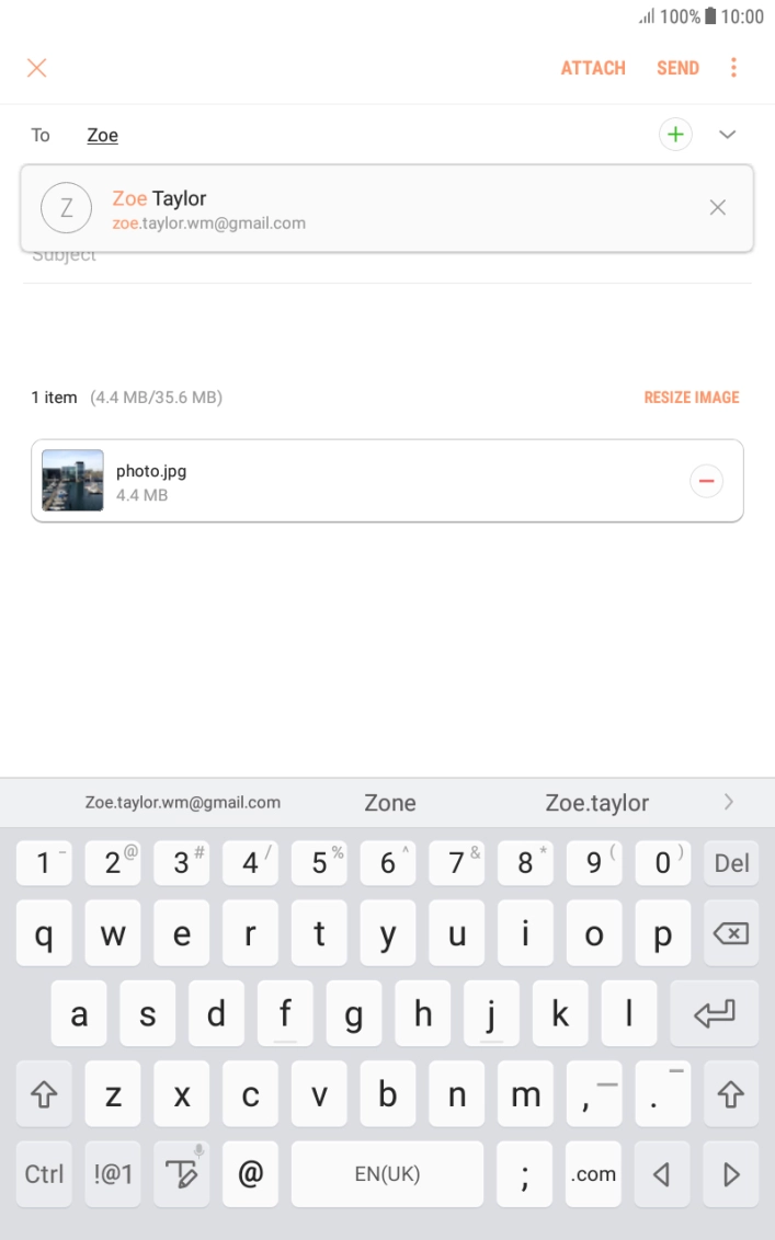Press the required contact.