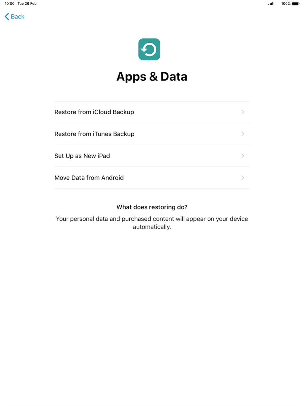 Press Set Up as New iPad and follow the instructions on the screen to finish the activation.