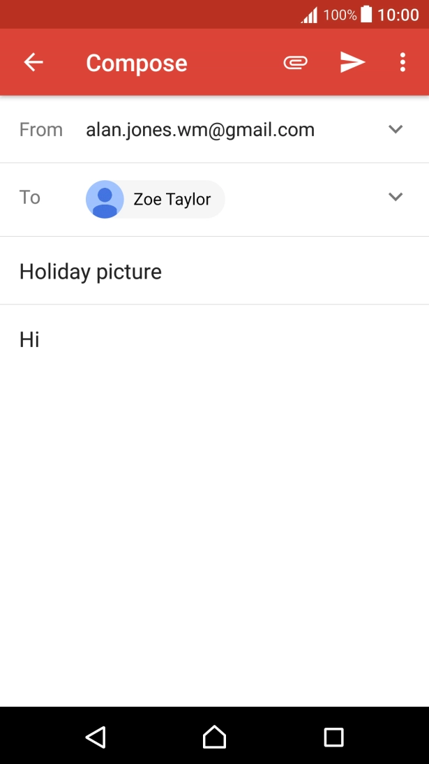 Write the required text and press the send icon.
