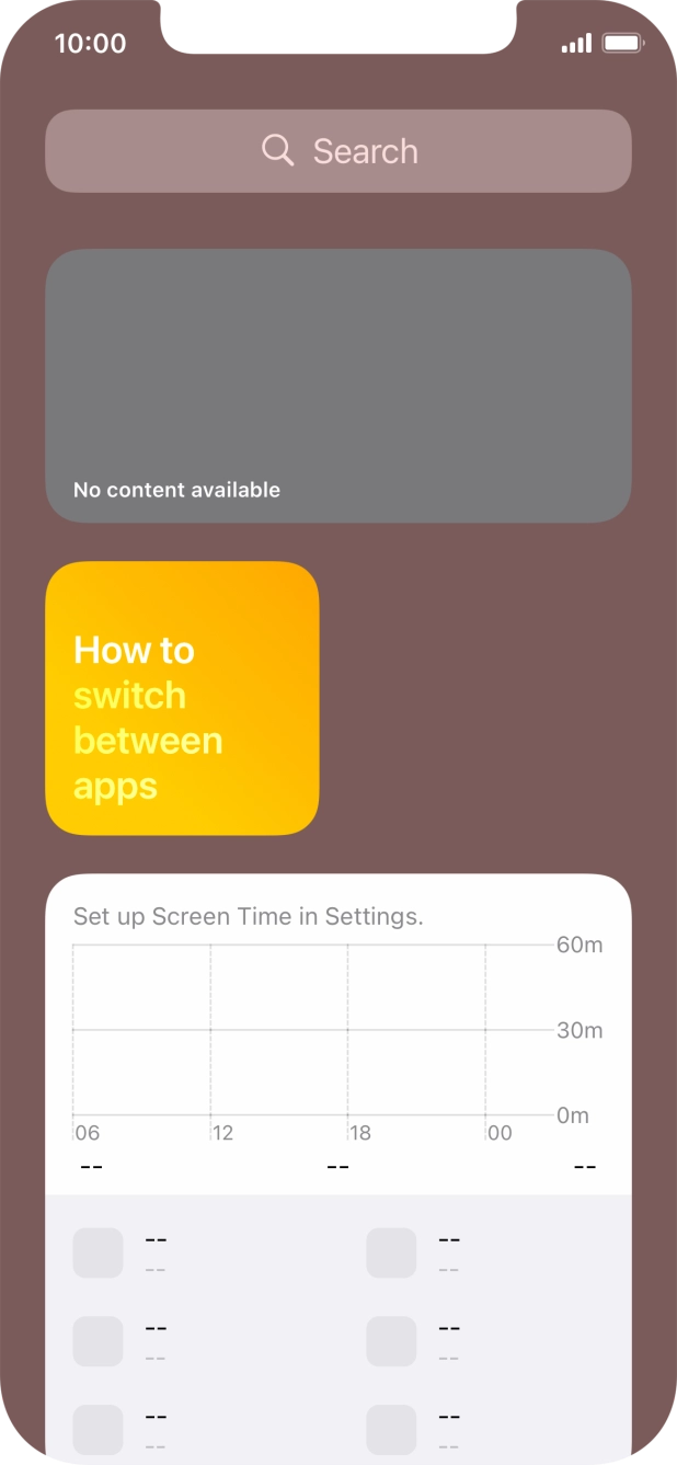 Press and hold the required Widget Stack.