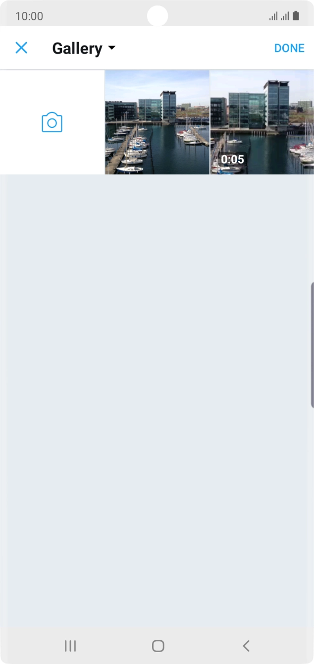 Press the required picture or video clip.