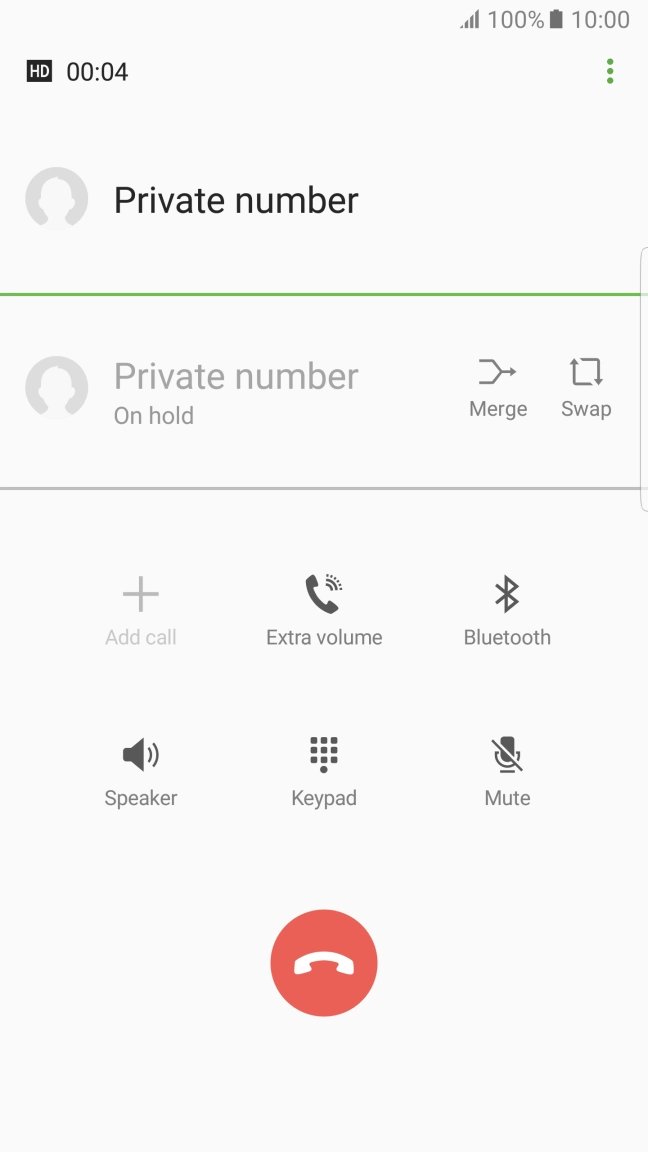 Press Swap to activate the call on hold.