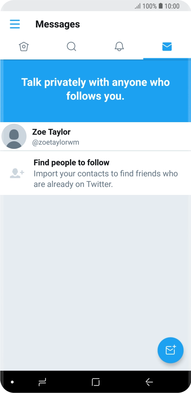 Press the new message icon.