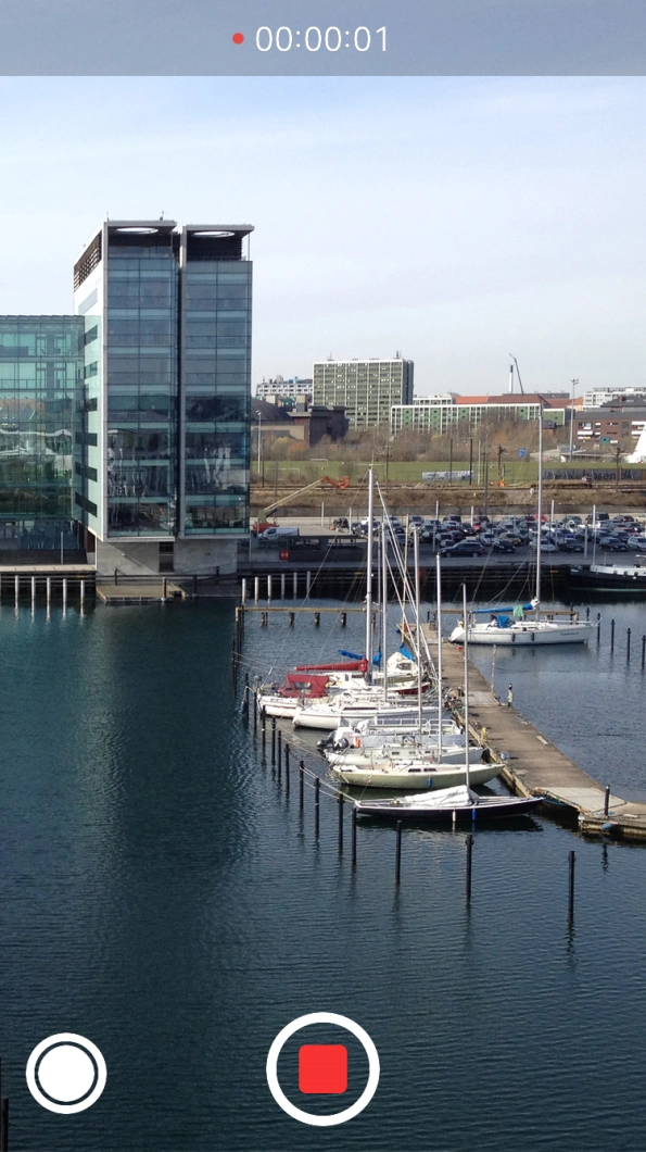 Press the stop icon to stop recording.