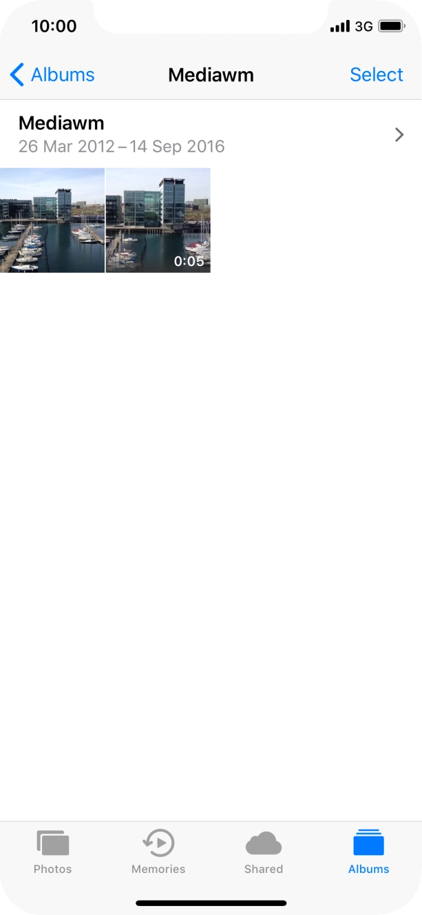 Go to the required folder and press the required picture or video clip.
