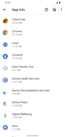 Press the required app. Press the required app.